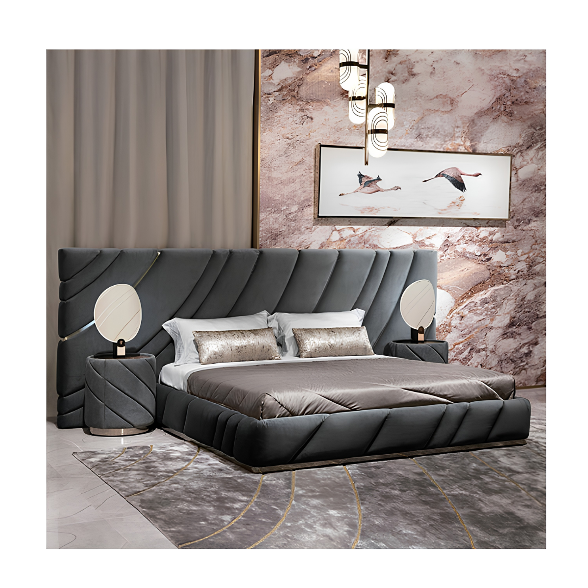 Slate Chevron Bed